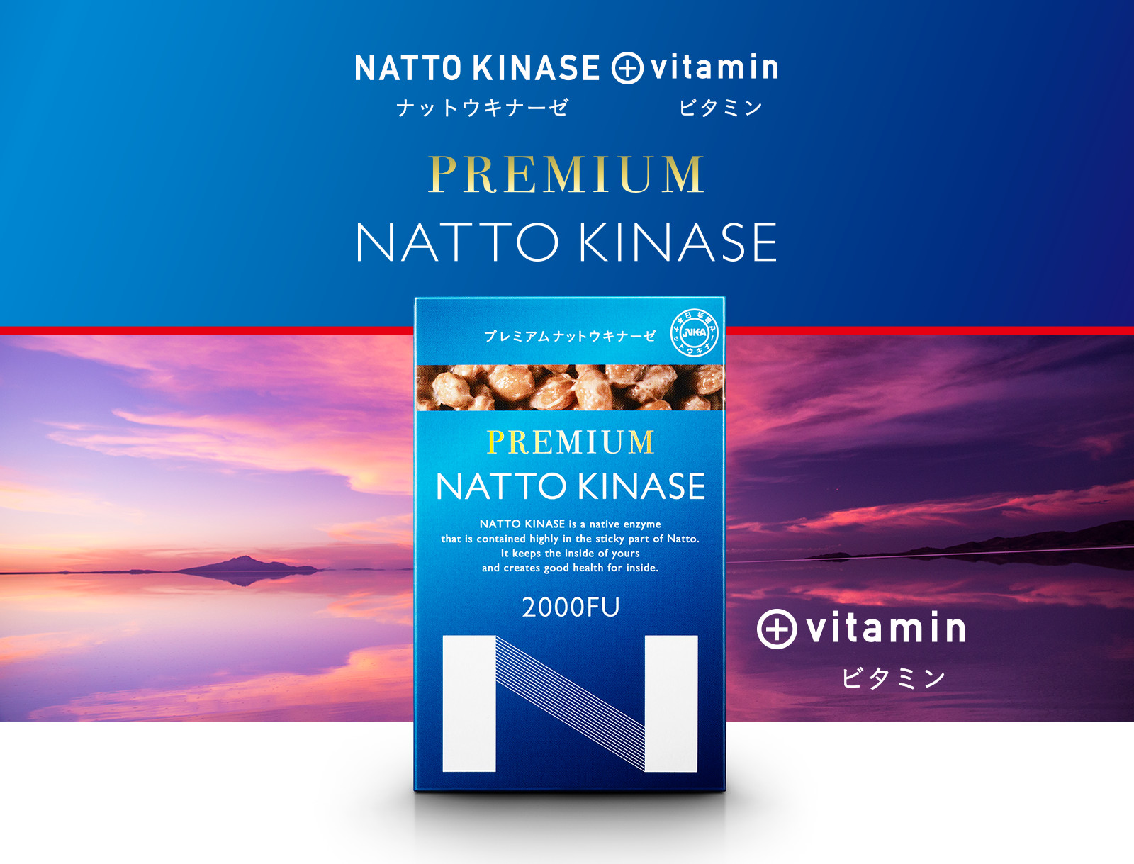 NATTO KINASE + vitamin ナットウキナーゼ ビタミン PREMIUN NATTO KINASE