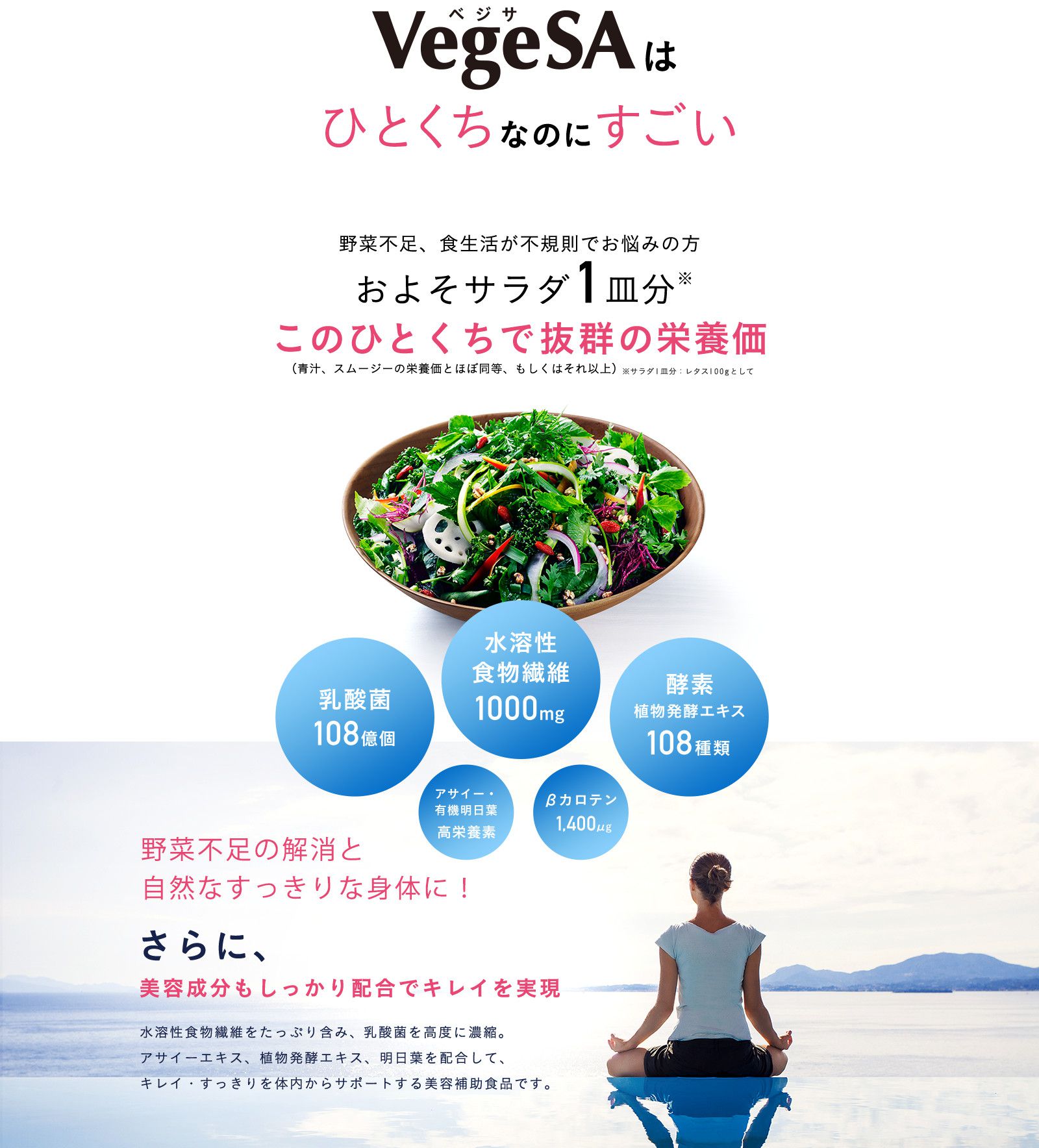 VegeSAはひとくちなのにすごい